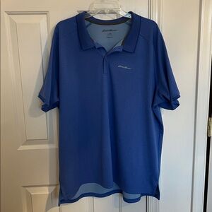 Eddie Bauer Men's FREEDRY  Classic Blue Polo nwot